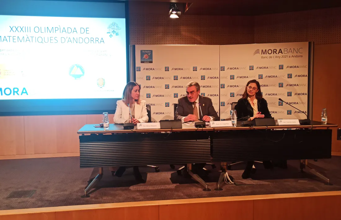 Un moment de la presentació de la jornada de matemàtiques.