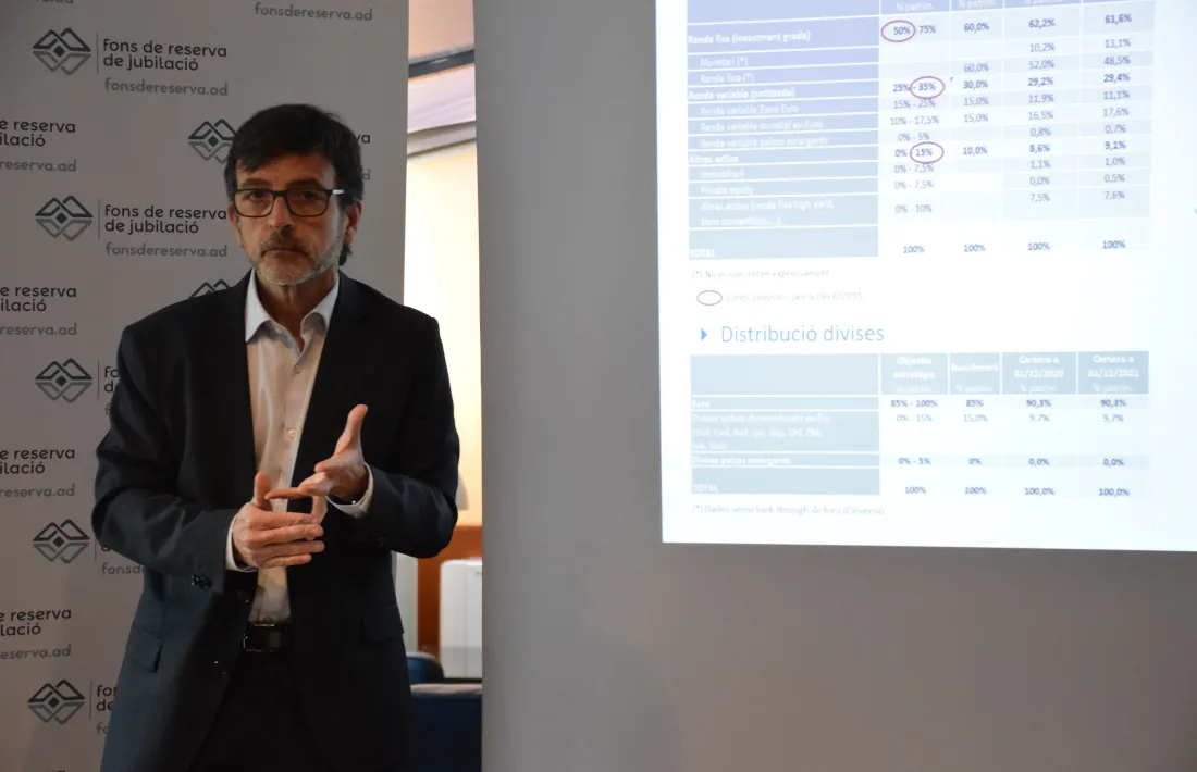 El president de la comissió gestora del FRJ, Jordi Cinca, va presentar els resultats 2021.