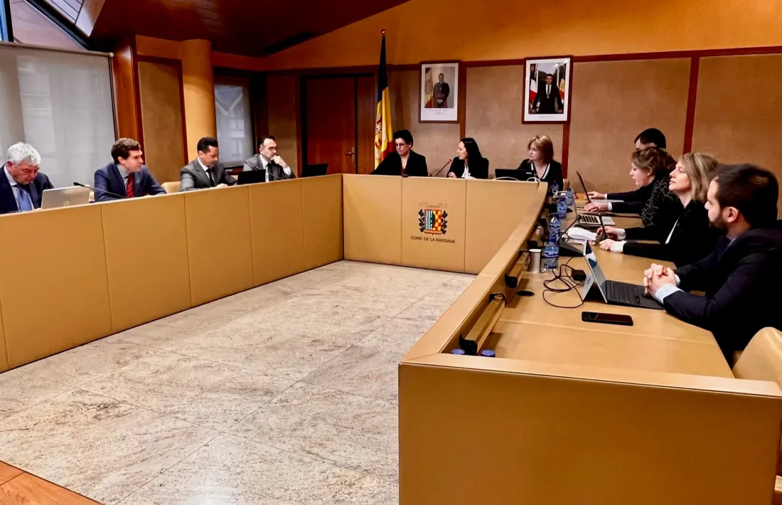 Un moment de la sessió de consell de Comú de la Massana, avui.