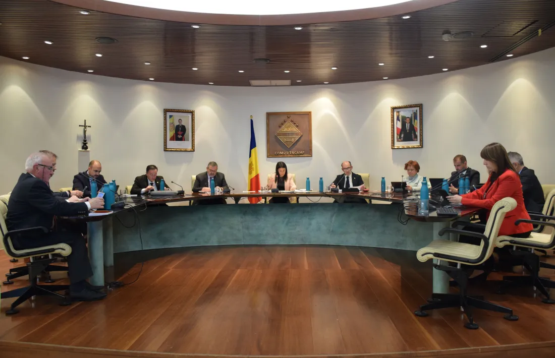 Un moment de la sessió de consell de comú d'Encamp d'aquest dijous.