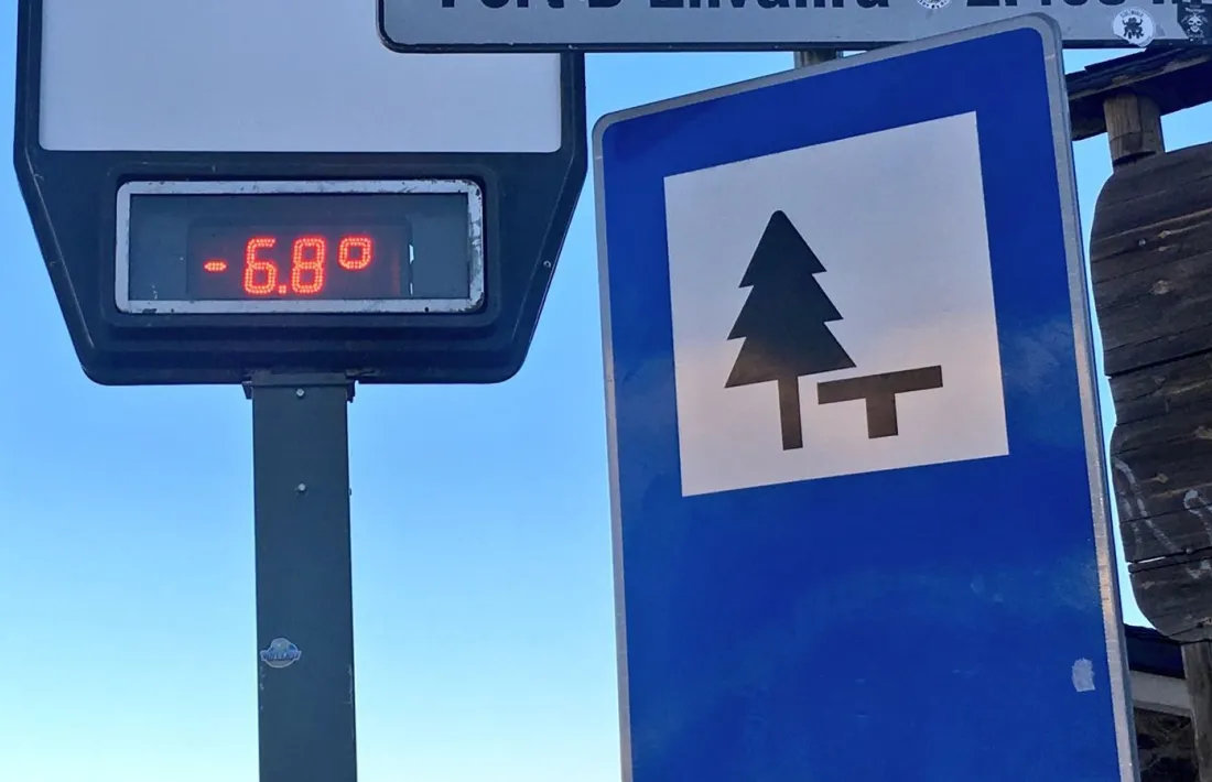 Una imatge de temperatures registrades al Port d'Envalira anys enrere.