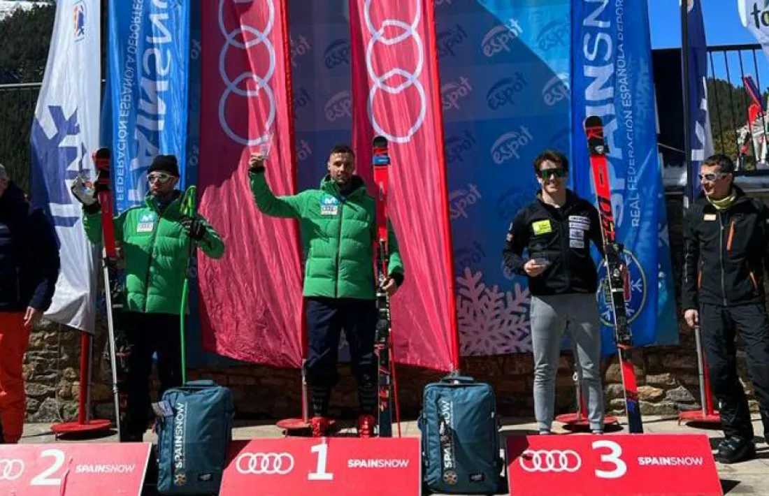 Bartumeu Gabriel al tercer calaix del podi ahir a Espot.