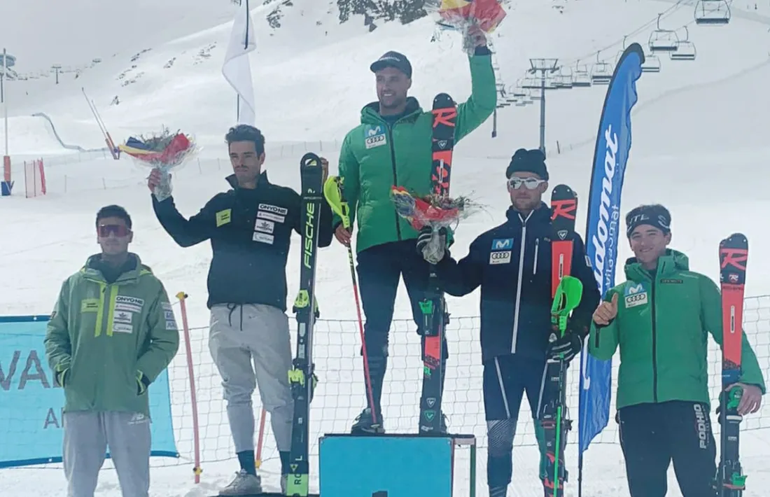 Àxel Esteve, segon ahir, es va proclamar campió d’Andorra d’eslàlom.