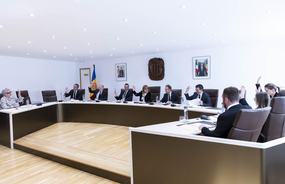 Un moment de la sessió ordinària de Consell de Comú a Casa Comuna.