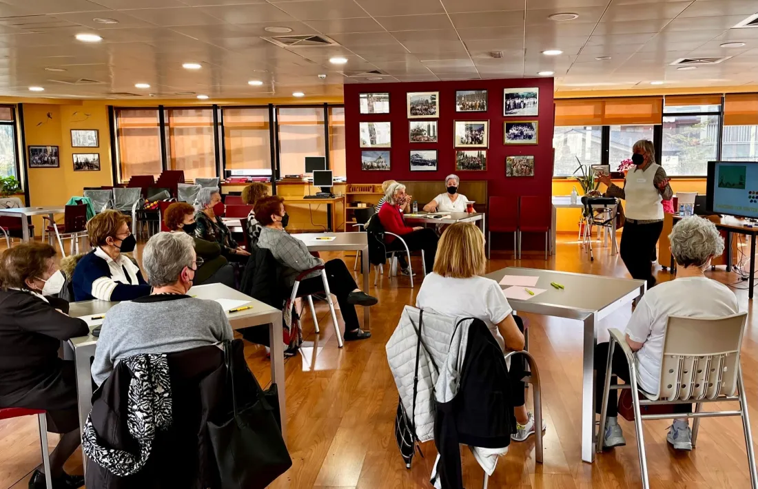 Un moment de la xerrada, aquesta tarda.