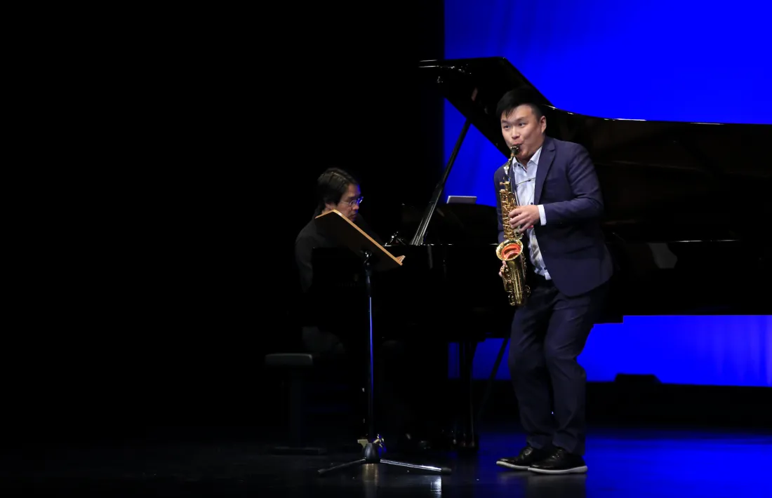 Primera ronda del Sax Fest ,ahir al Centre de Congressos.