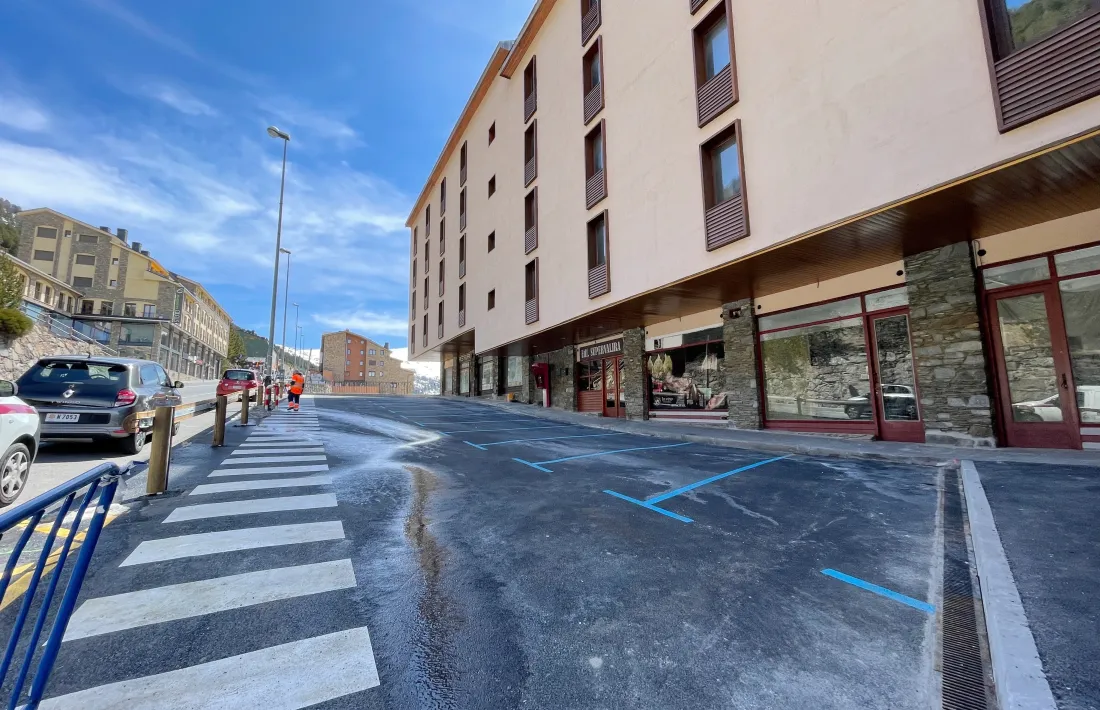 Algunes de les places d'estacionament.