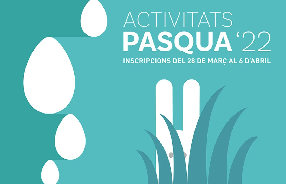 Un dels cartells publicitaris de les activitats per pasqua a Escaldes-Engordany.
