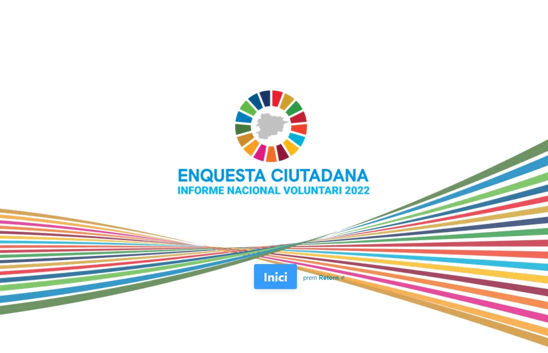 L'enquesta ciutadana sobre la implementació de l'Agenda 2030 per al Desenvolupament Sostenible.