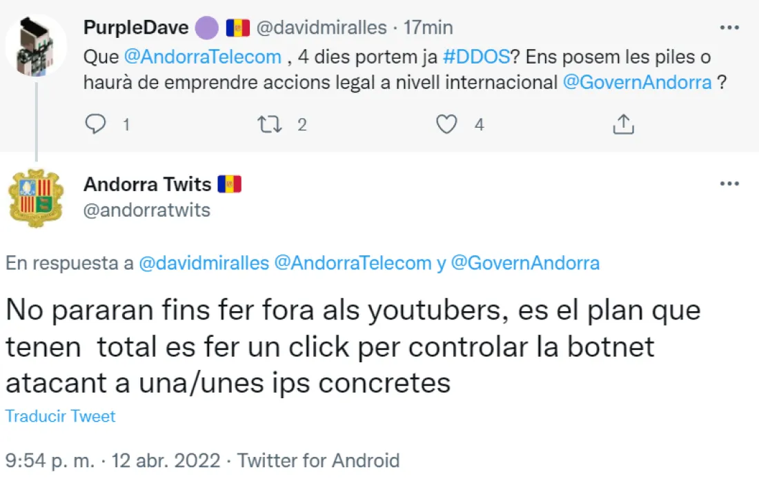 Un usuari comenta la situació per les xarxes socials.