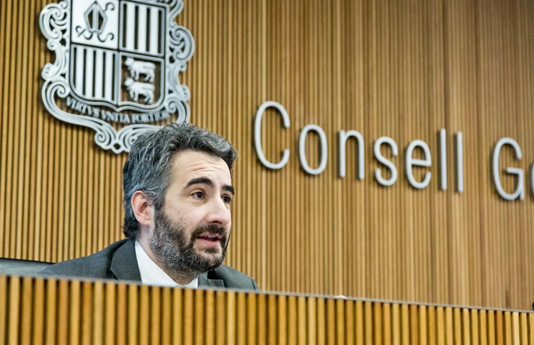 Eric Jover en una compareixença anterior al Consell General.