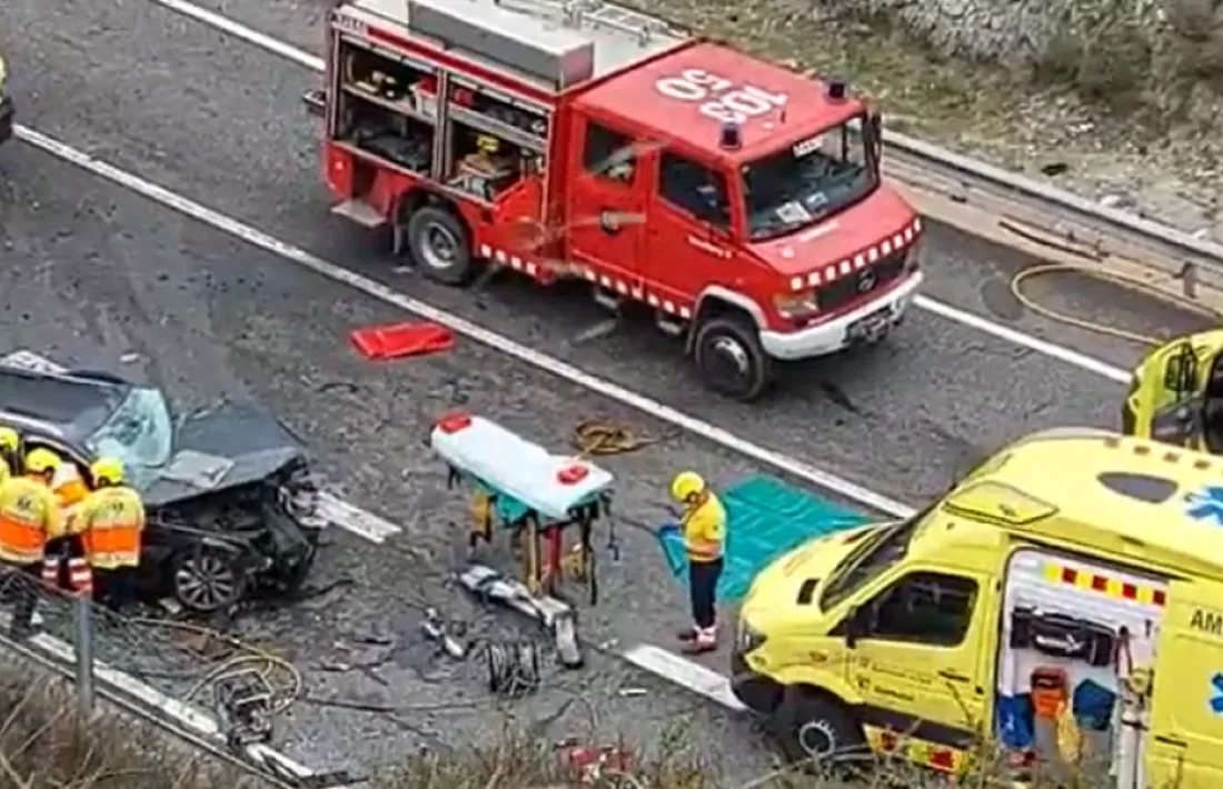 L'estat d'un dels vehicles implicats.