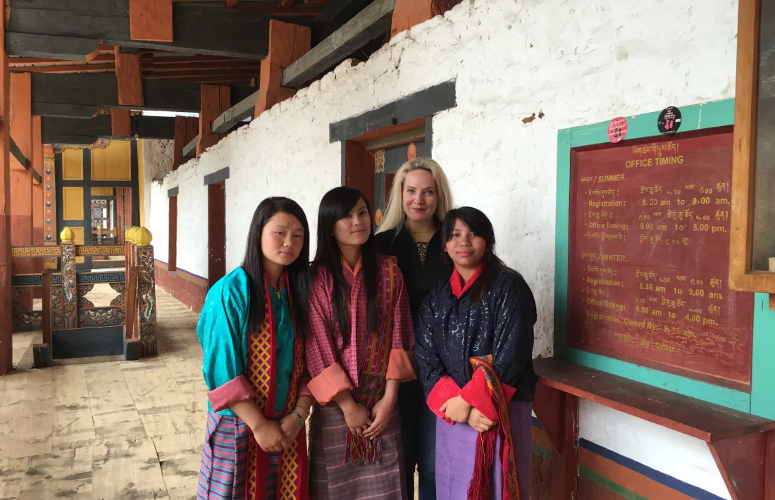 Geòrgia Pont, en la seva visita al Bhutan.
