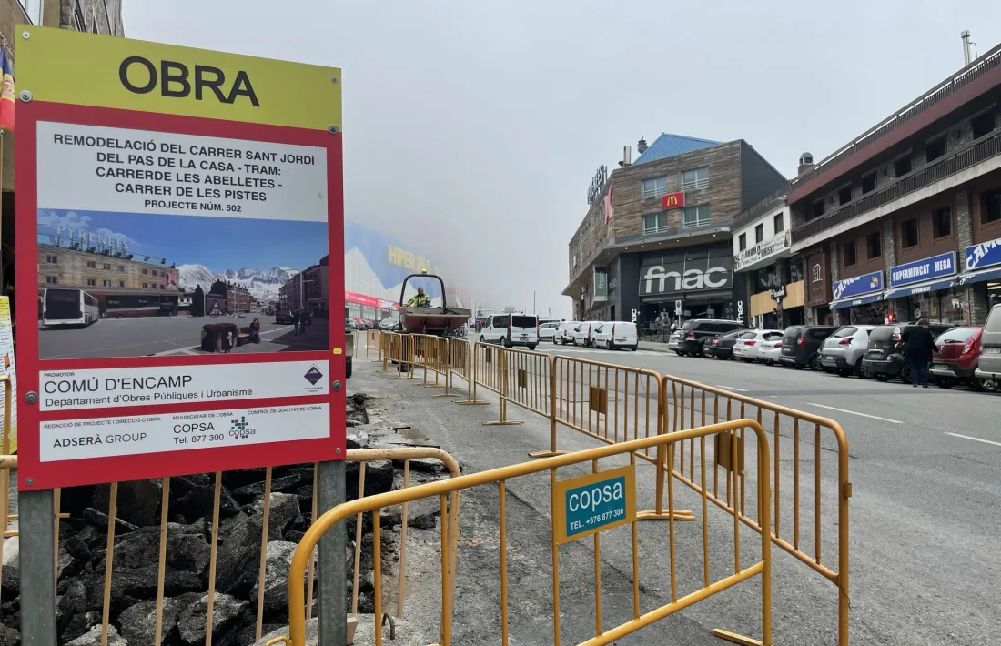 Les obres del carrer Sant Jordi del Pas de la Casa.