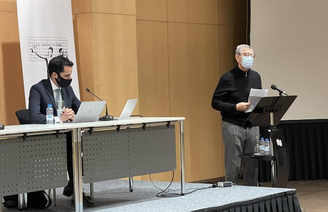 Albert Pintat en un moment de la seva intervenció a les Jornades de la SAC, al desembre.