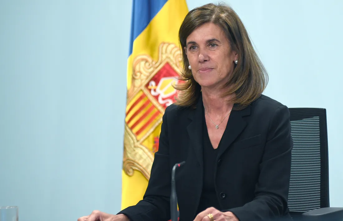 La ministra d’Educació, Ester Vilarrubla, en la compareixença d'aquesta tarda posterior al consell de ministres.