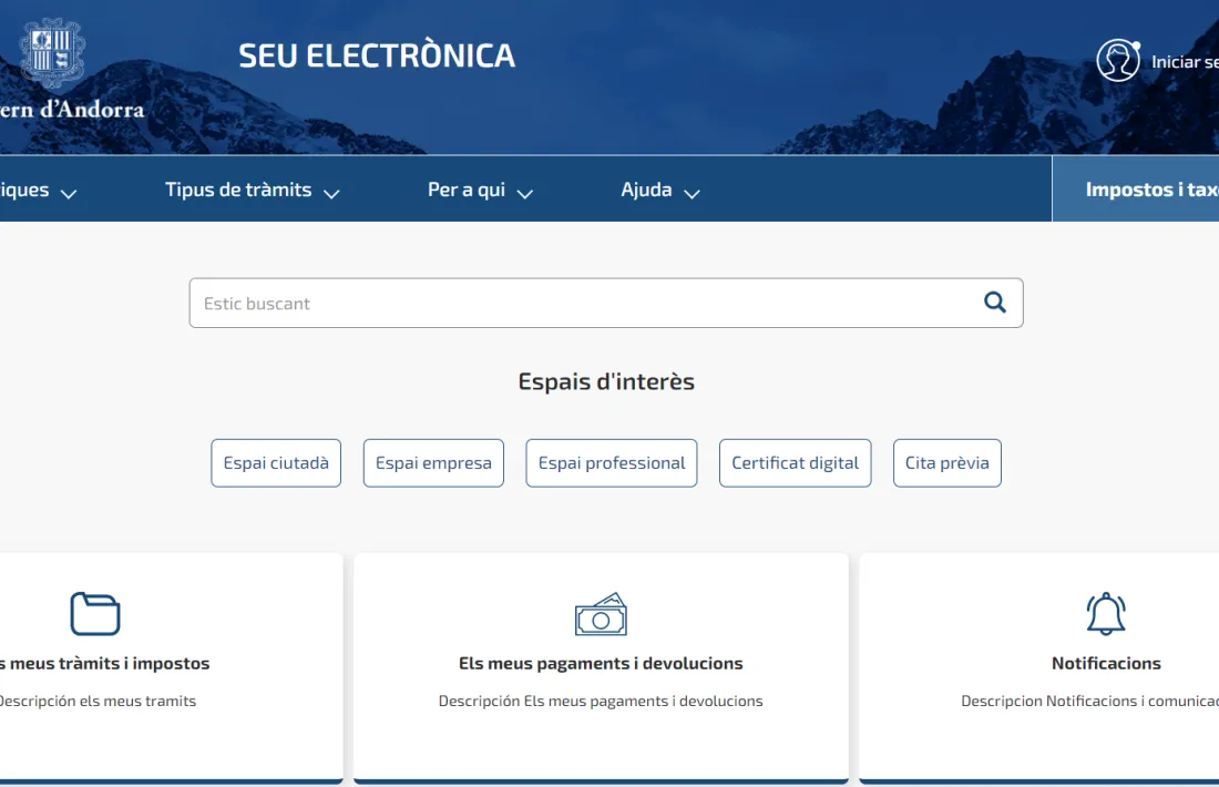 El portal de la seu electrònica.