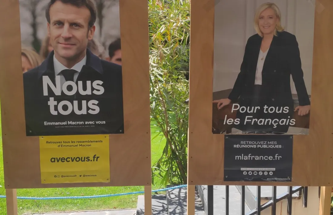 Els cartells publicitaris dels dos candidats.