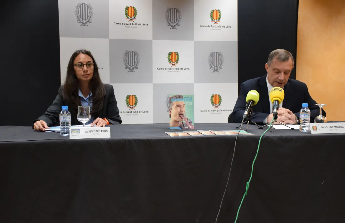 Fuentes i Majoral durant la presentació del projecte.