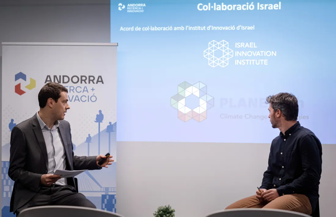 Un instant de l'Acord de col·laboració amb l'institut d'Innovació d'Israel.
