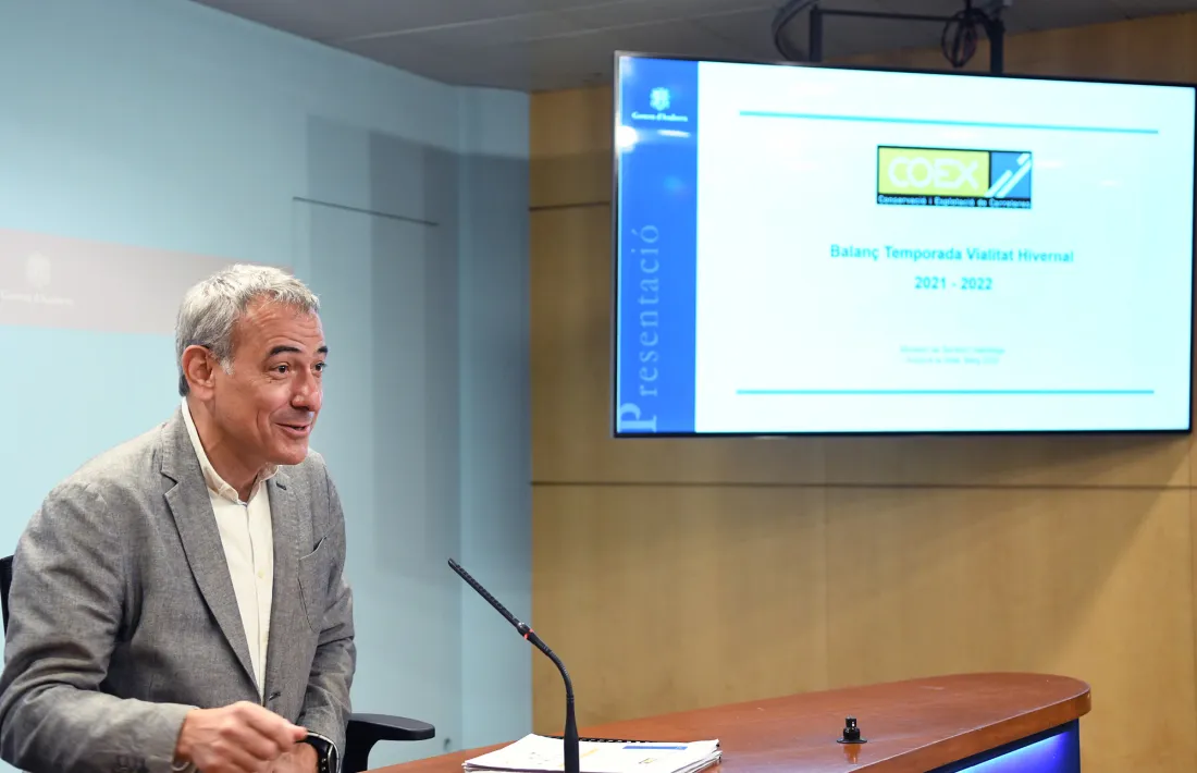 Palmitjavila en la roda de premsa de valoració hivernal del COEX, aquest matí.