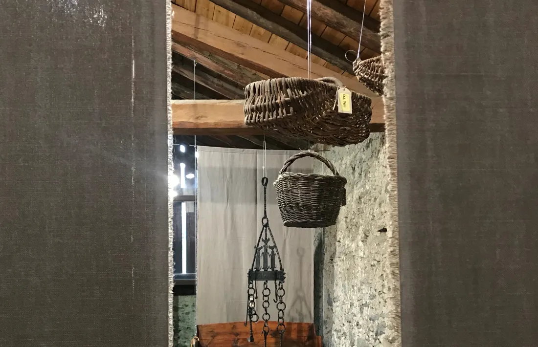 Algunes de les peces de l'exposició 'Estris d'una època oblidada'.