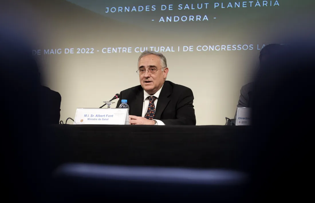 El ministre de Salut, Albert Font, avui a Sant Julià de Lòria.