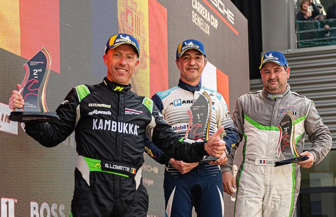 Joan Vinyes, al podi d' Spa-Francorchamps.