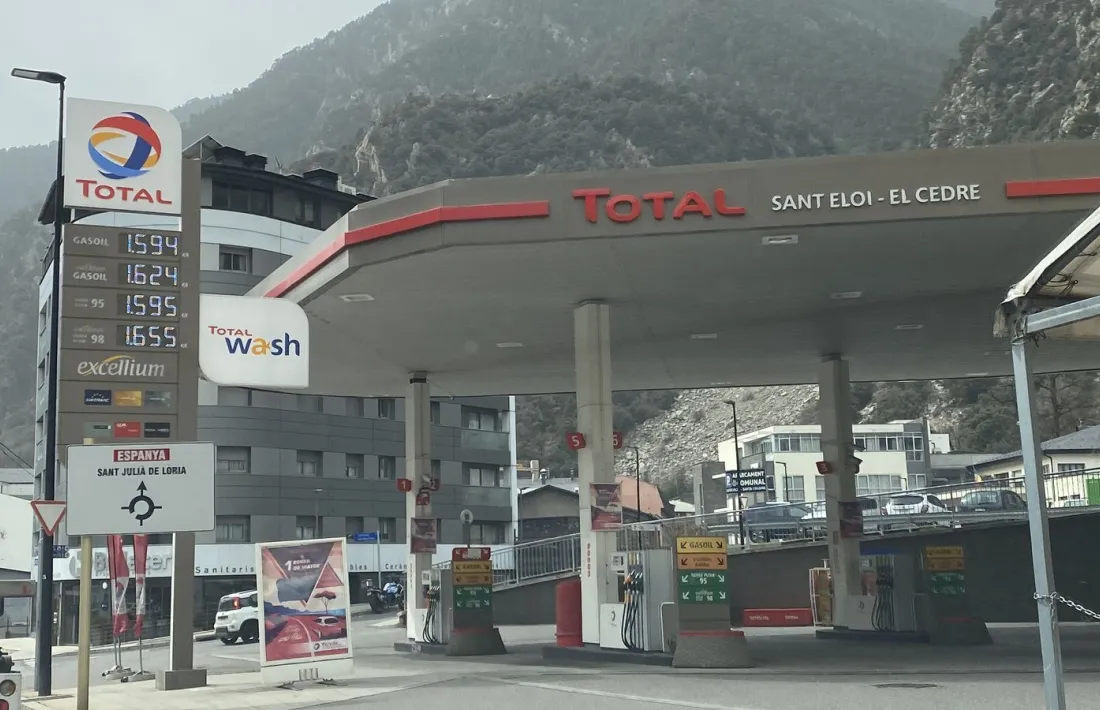 Una benzinera d'Andorra.