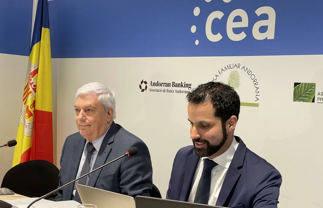 El president de la CEA, Gerar Cadena, i el director-gerent de la patronal, Iago Andreu.