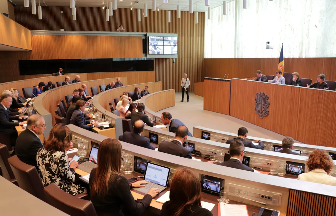 Un moment de la sessió del Consell General celebrada aquesta tarda.