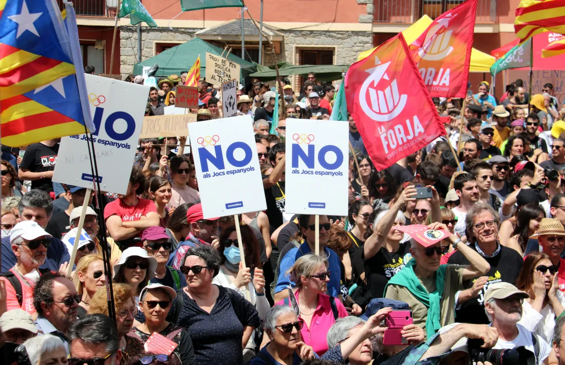 Alguns dels missatges, amb missatges clarament independentistes. 