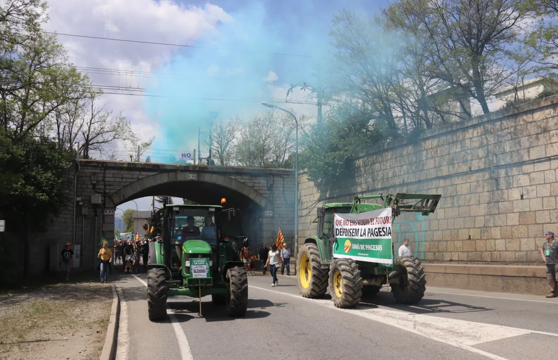Sectors de la pagesia s'han adherit a la marxa. 