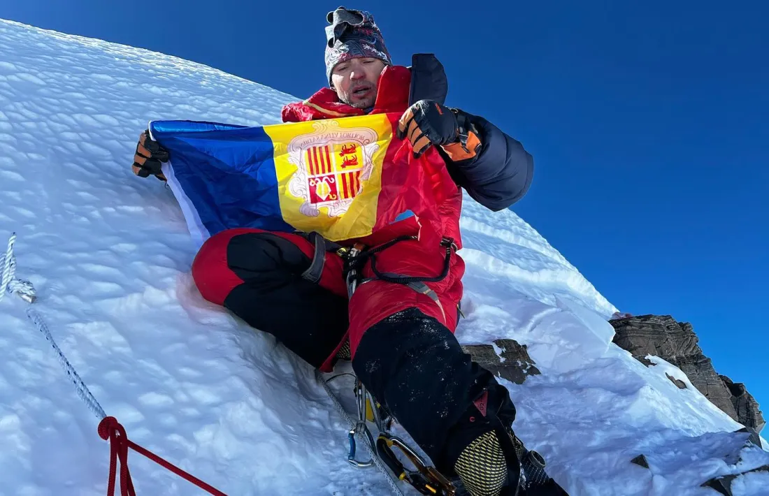 Domi Trastoy, al cim del Lhotse.