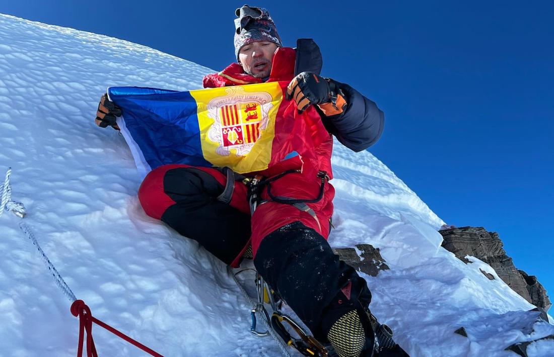 Domi Trastoy, al cim del Lhotse.