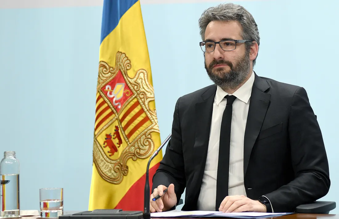 El titular de Finances i portaveu de l’executiu, Eric Jover, en la compareixença d'avui posterior al consell de ministres.