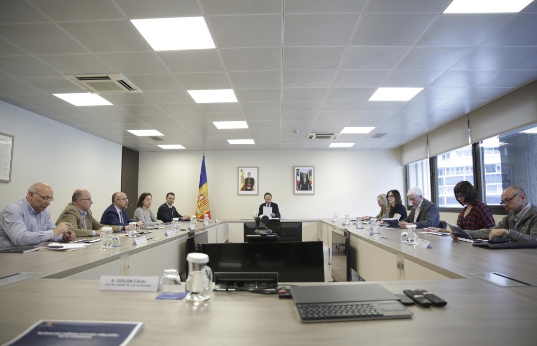 La reunió del Consell Econòmic i Social en què el Govern va informar els agents socials de les mesures que volia impulsar.