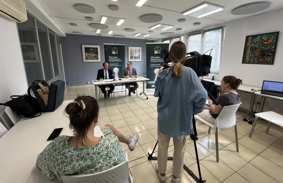 Joan Tomàs i Francesc Mora han donat a conèixer el programa del 20e Fòrum de l'EFA.