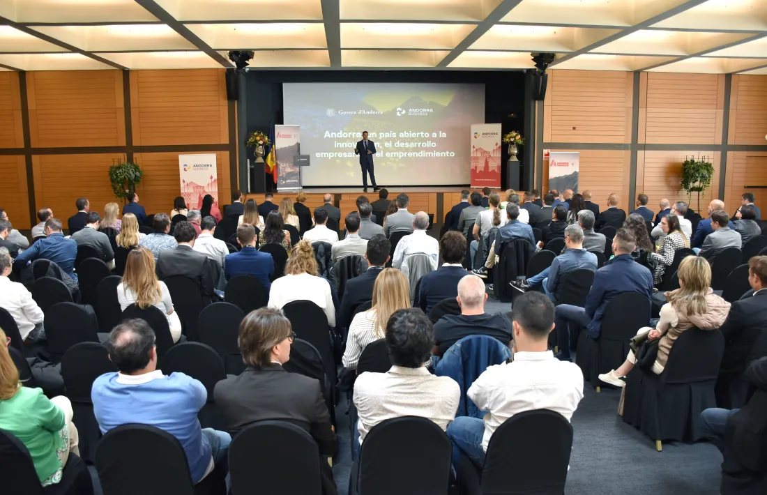 Un moment de la sessió matinal de l'Andorra Bussiness Market.
