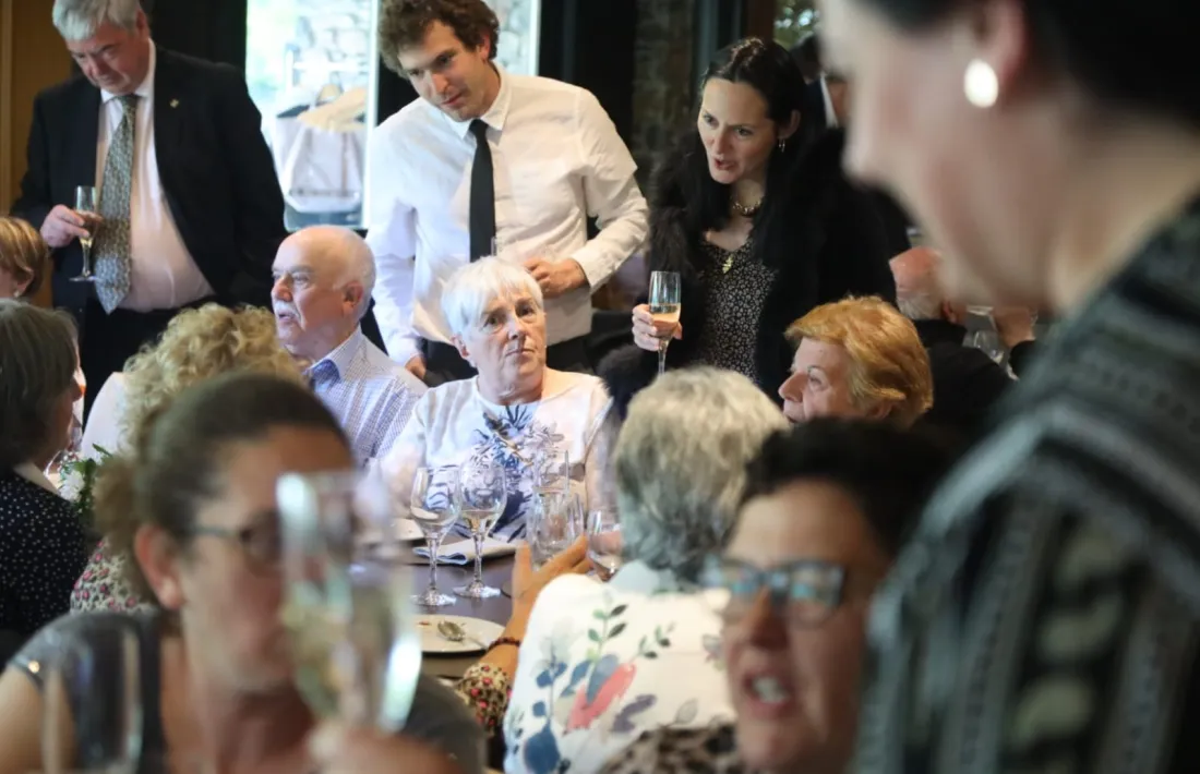Un moment del dinar de la gent gran, avui.