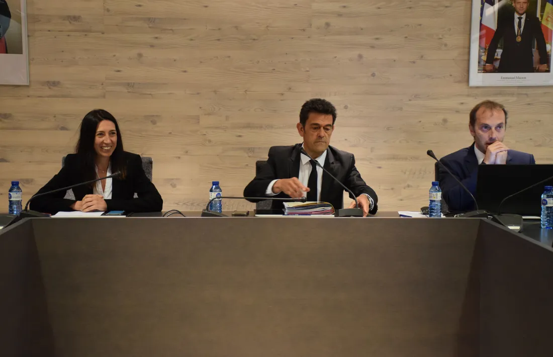 Un moment de la sessió de Comú d'Ordino, avui.