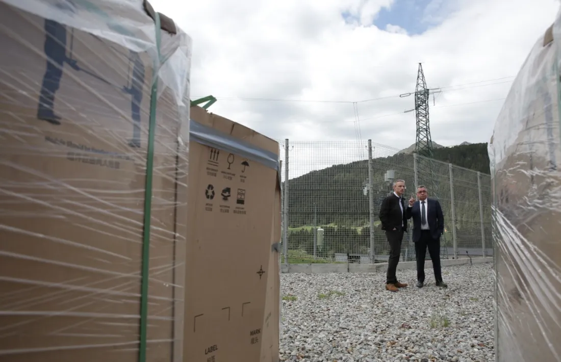 Calvet i Moles a l'ETR de Grau Roig, aquest matí.