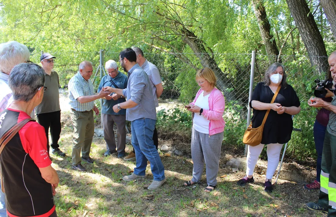Un moment de l'acte de lliurament de les claus. 