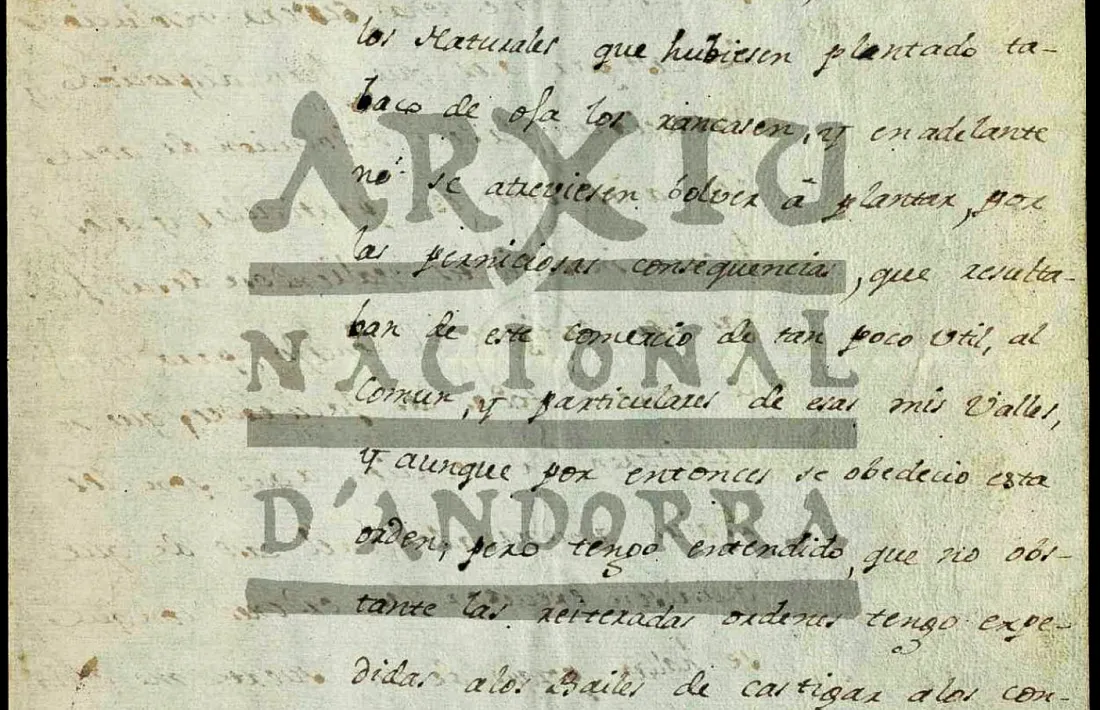 Carta de Simeón al Consell General datada el 22 de juny del 1733.