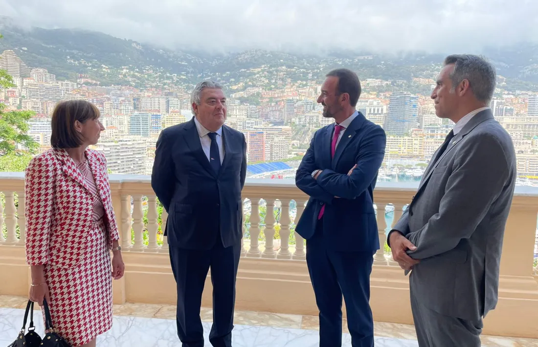 Torres i Marquina amb el ministre d’Estat monegasc, Pierre Dartout.