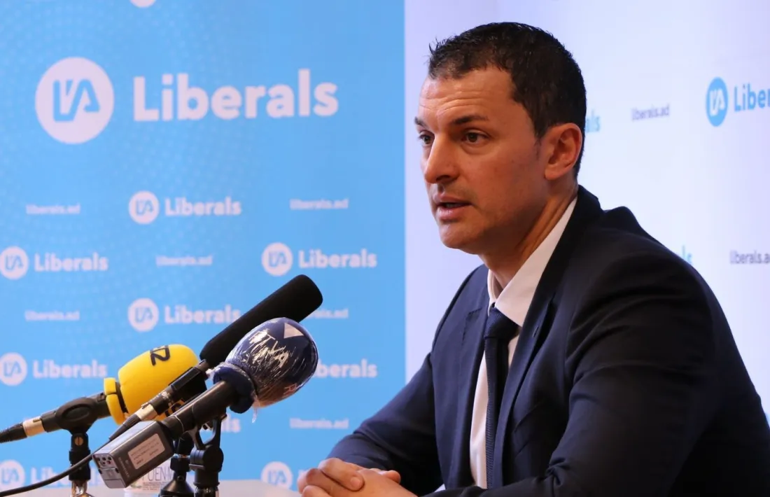 El president de Liberals, Jordi Gallardo, en una compareixença anterior.