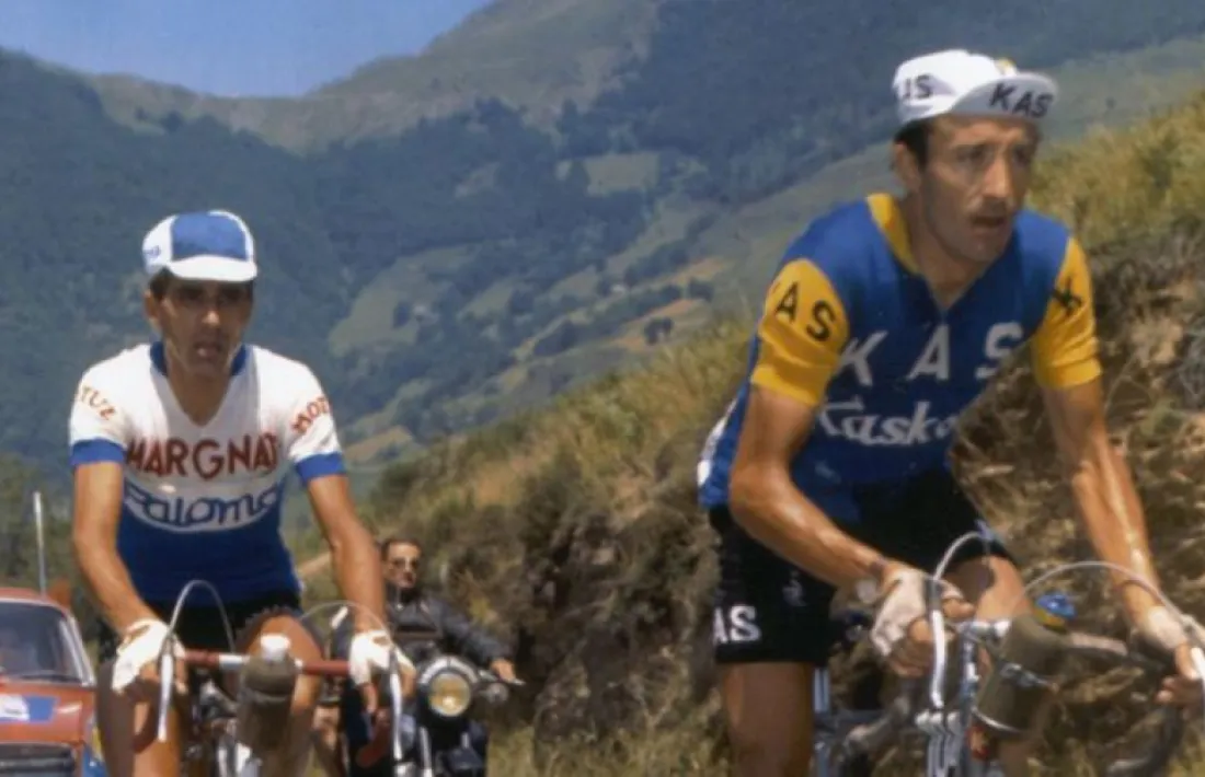 Julio Jiménez, ‘el Relojero de Ávila’, a la prova ‘andorrana’ del Tour amb Bahamontes.