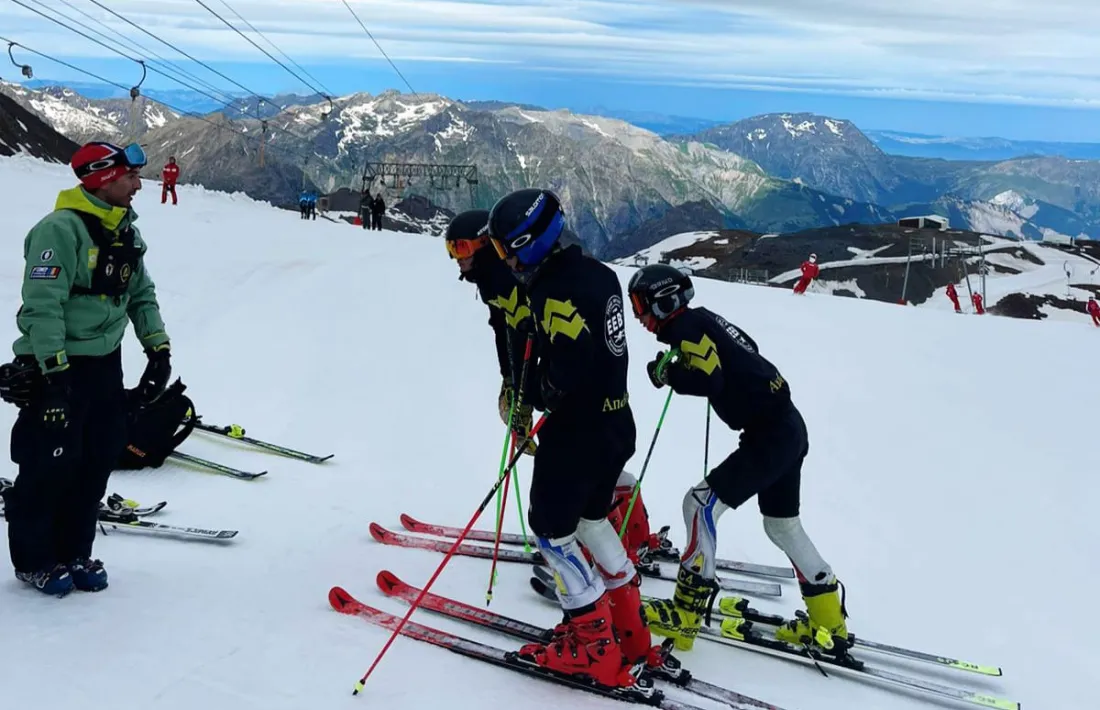 Un grup de l’EEBE, a Deux Alpes.