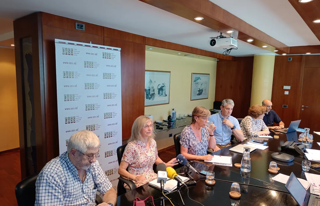 Un instant de la roda de premsa de presentació del pla estratègic de la CASS aquest dijous al matí.