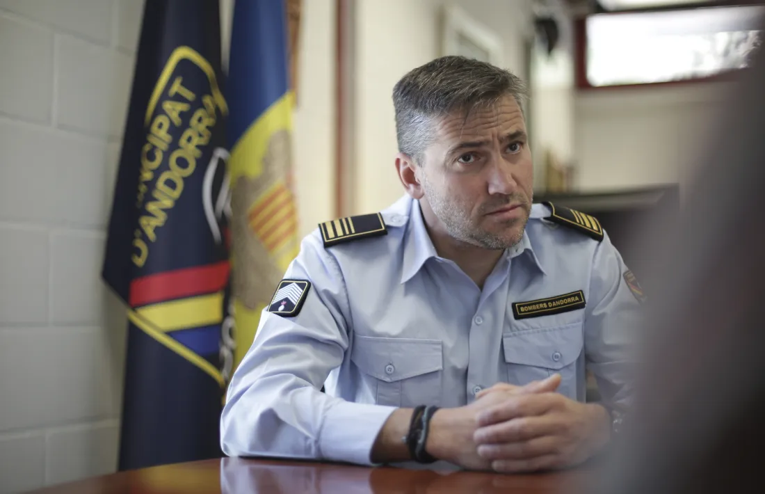 El director del cos de bombers, Jordi Farré.